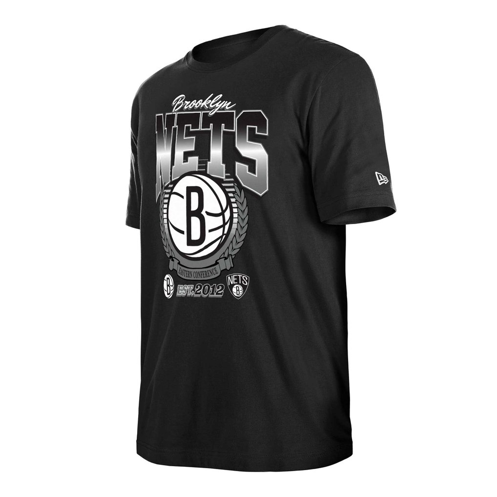 Brooklyn Nets New Era Unisex Summer Classics T-Shirt - Black