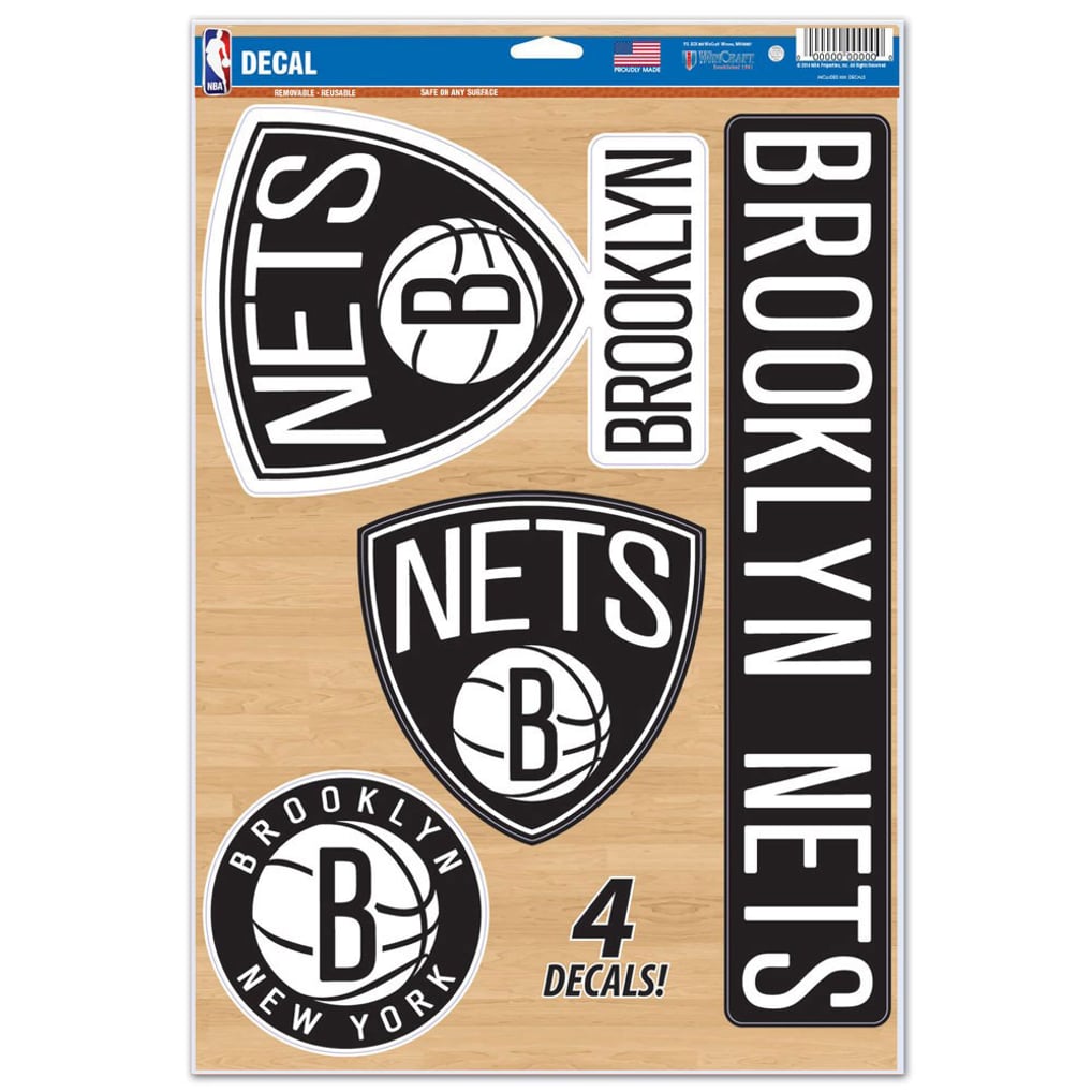 Brooklyn Nets WinCraft 11" x 17" Multi-Use Decal Sheet