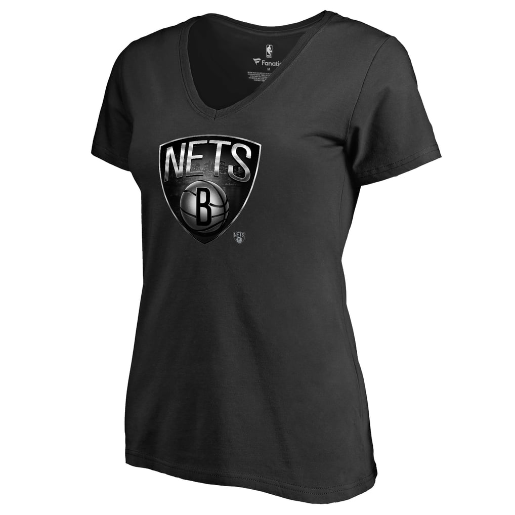 Brooklyn Nets Women's Midnight Mascot V-Neck T-Shirt - Black