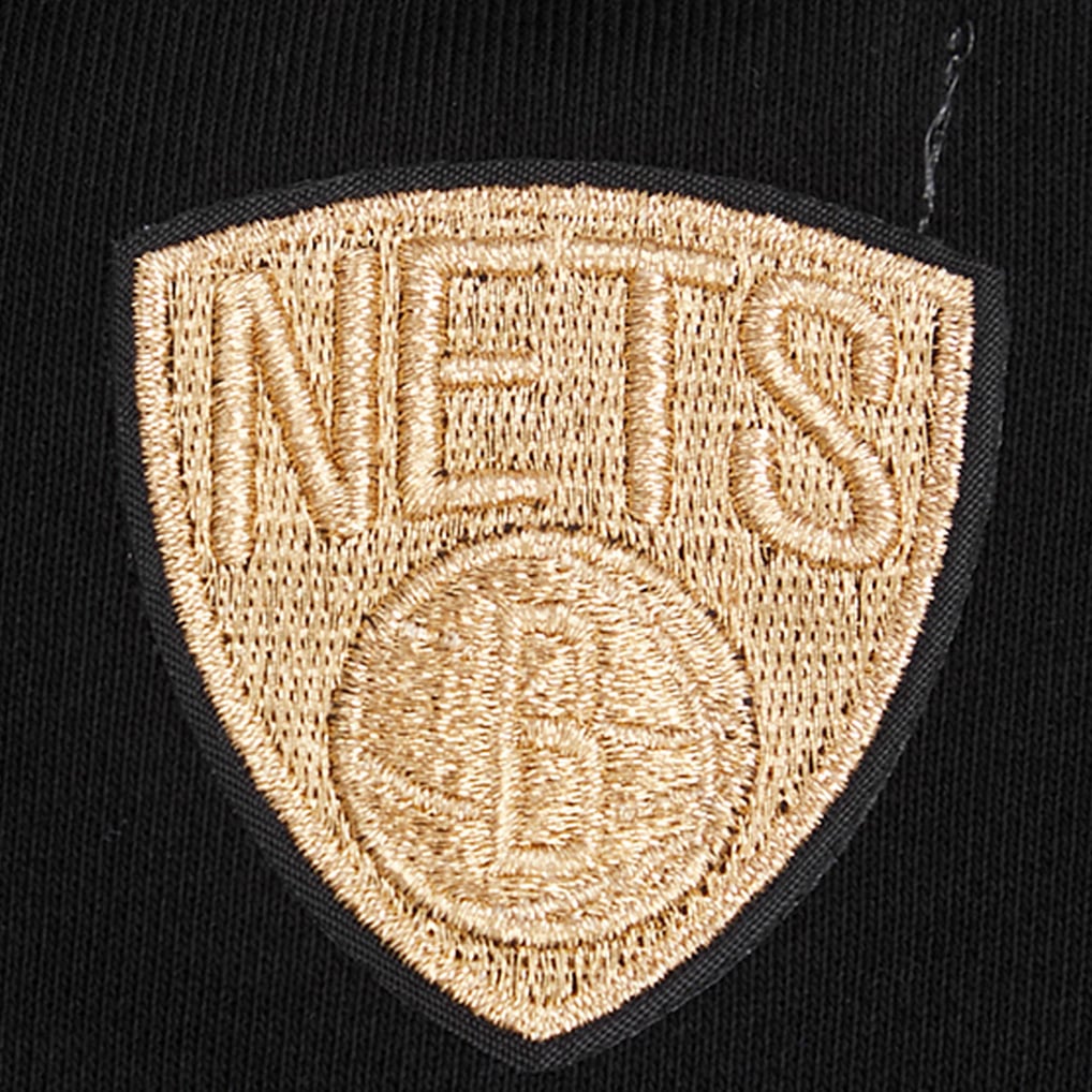  Brooklyn Nets Pro Standard Women's Glam Cropped Pullover Sweatshirt - Black