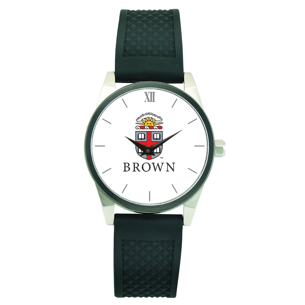 Brown Bears Black Silicone Strap Wristwatch - Silver