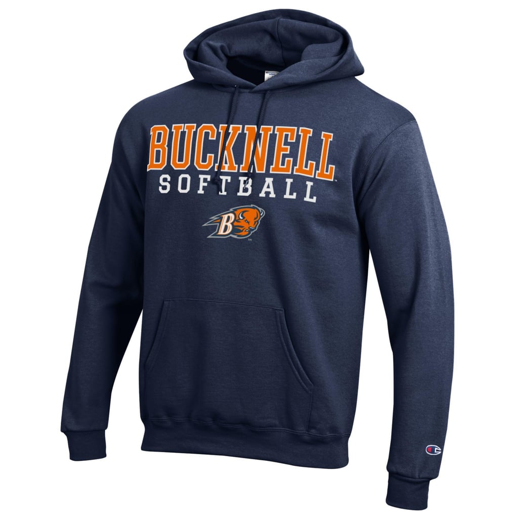  Bucknell Bison Champion Stack Logo Softball Powerblend Pullover Hoodie - Navy