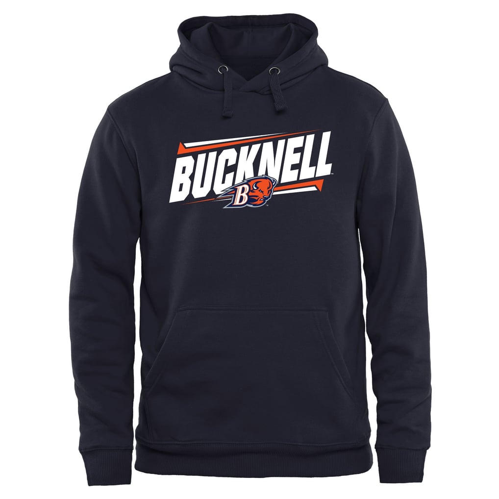 Bucknell Bison Double Bar Pullover Hoodie - Navy