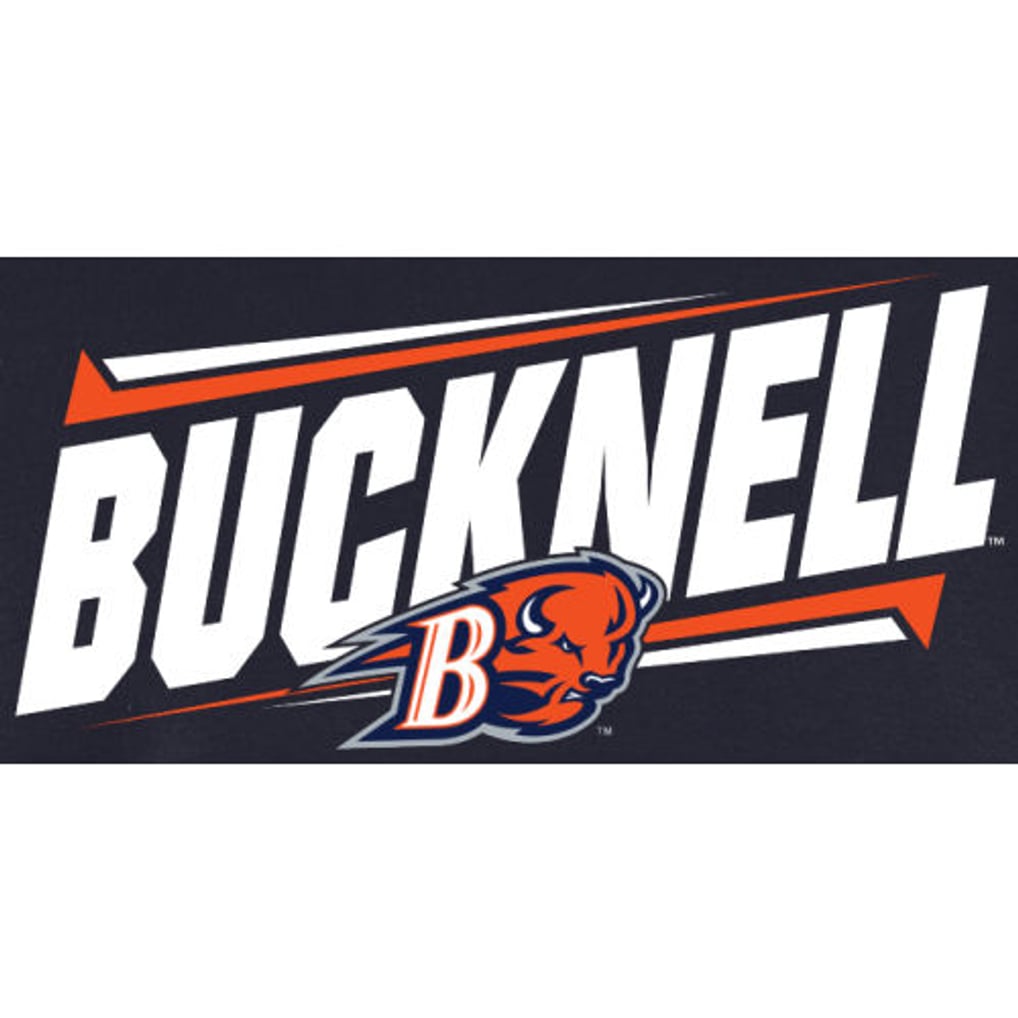 Bucknell Bison Double Bar Pullover Hoodie - Navy