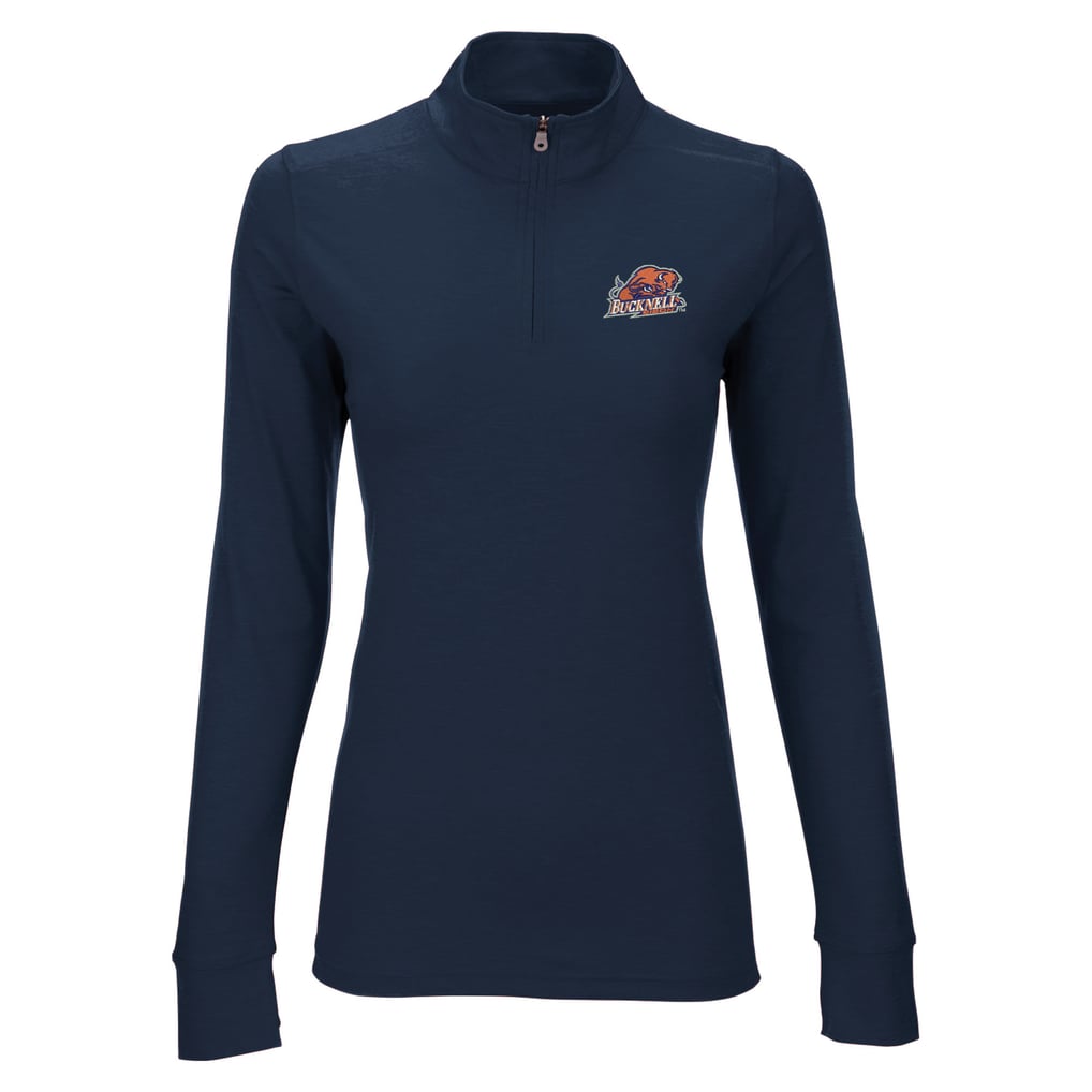 Bucknell Bison Women's Vansport Zen Quarter-Zip Pullover Jacket - Navy