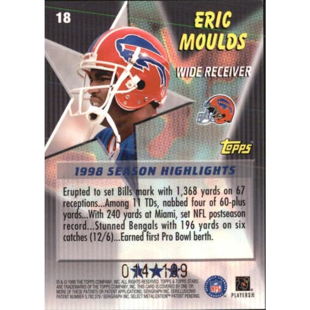 1999 Topps Stars Three Star Parallel #18 Eric Moulds