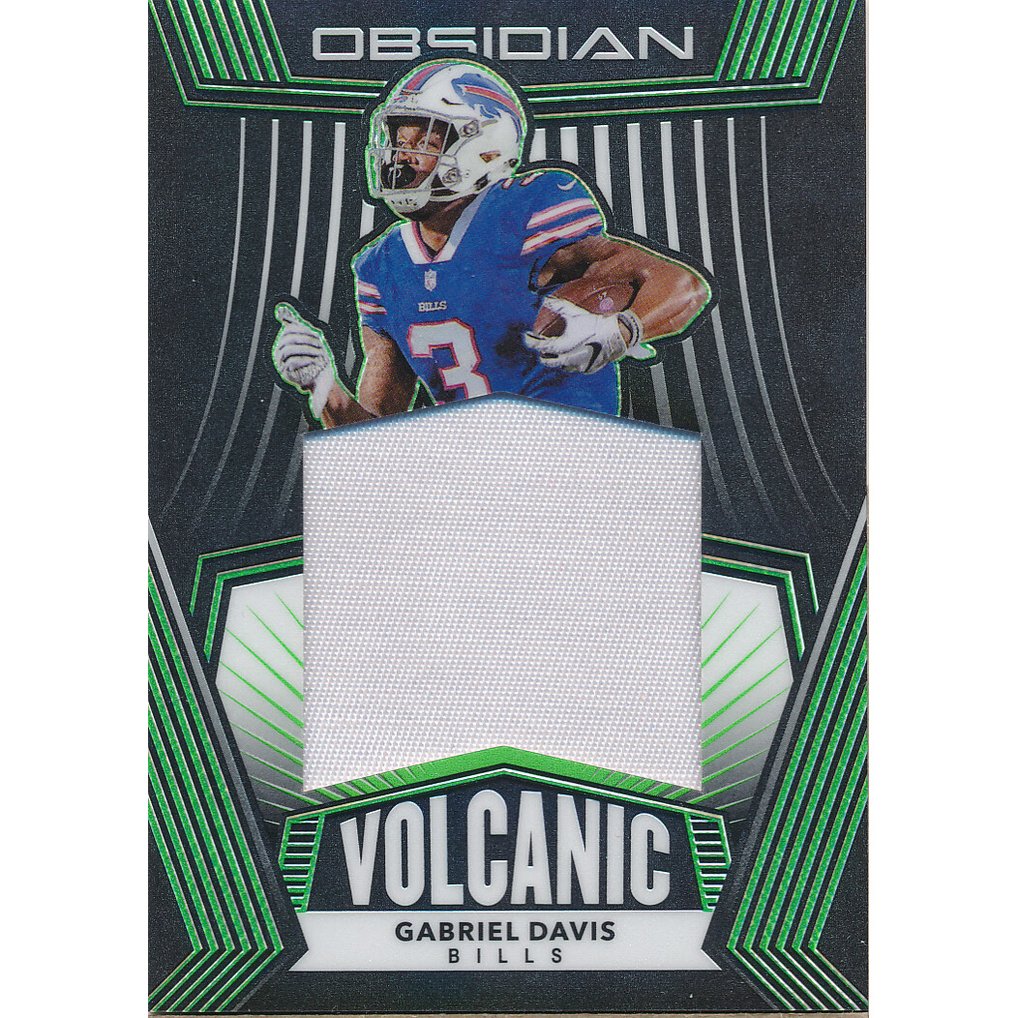 2020 Panini Obsidian Volcanic Materials Electric Etch Green #39 Gabriel Davis