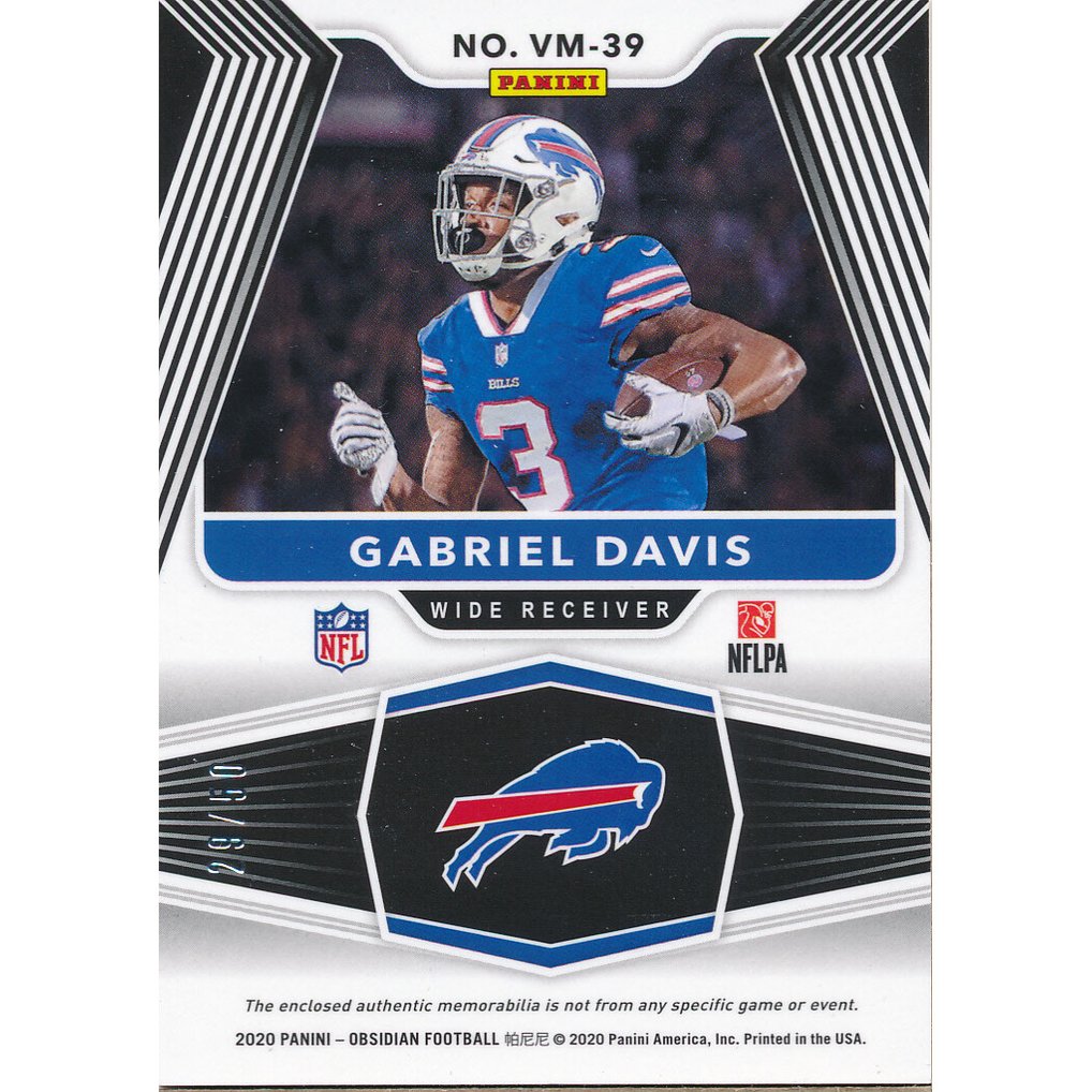 2020 Panini Obsidian Volcanic Materials Electric Etch Green #39 Gabriel Davis