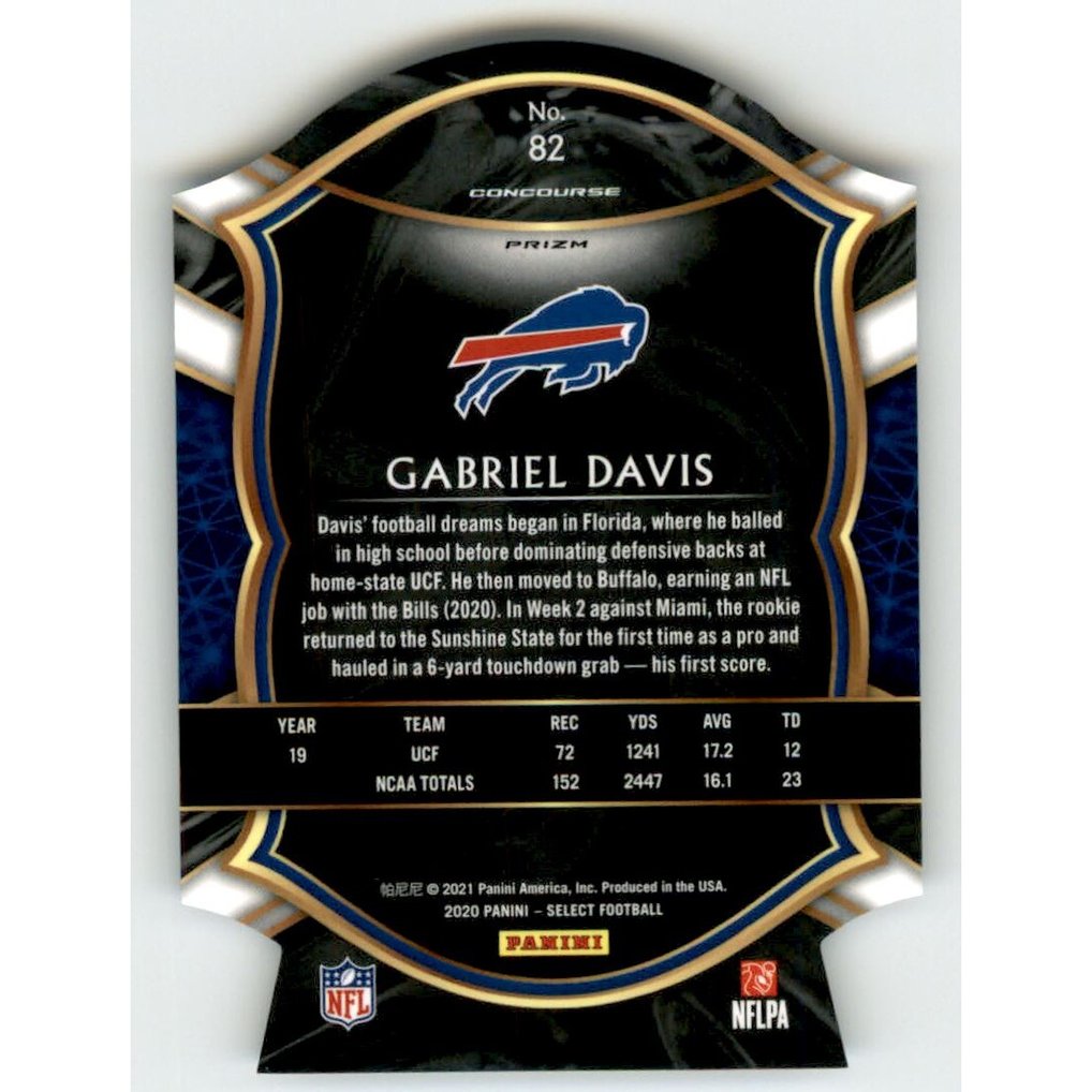 2020 Select Prizm White Die Cut #82 Gabriel Davis