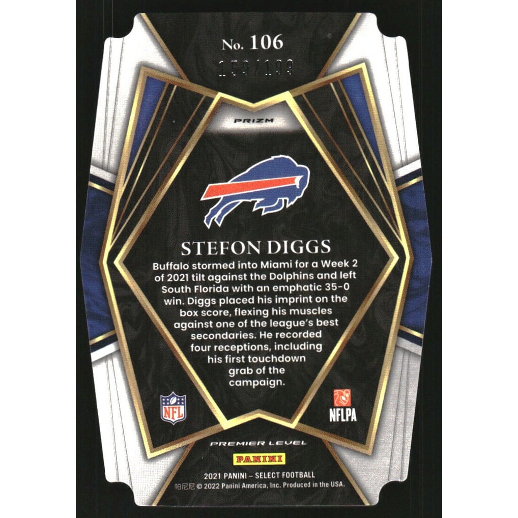 2021 Select Prizm Copper Die Cut #106 Stefon Diggs