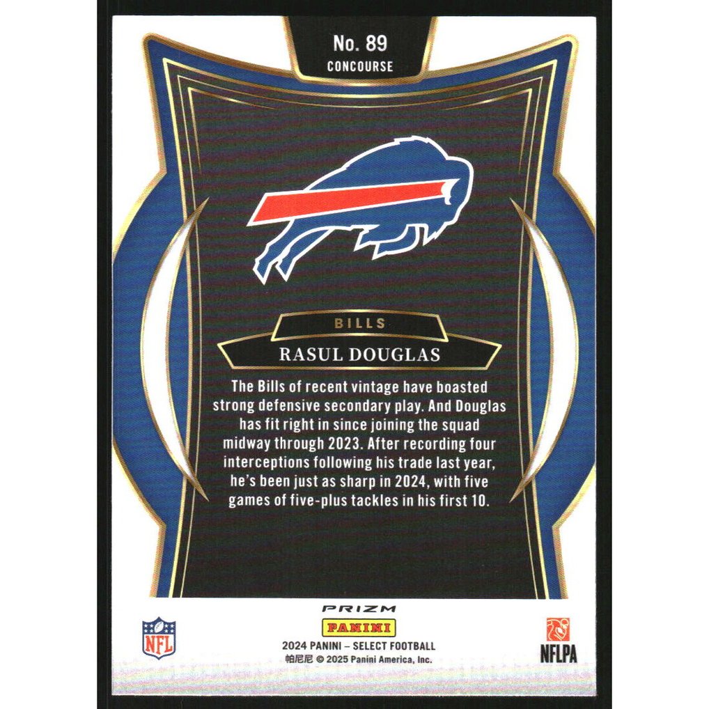 2024 Select Prizm Zebra Shock #89 Rasul Douglas