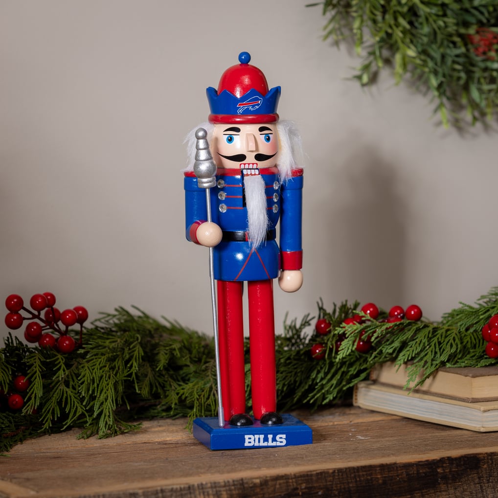 Buffalo Bills 12" Wooden Nutcracker Statue
