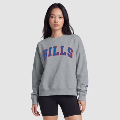 Buffalo Bills Champion Women's Contrast Lined Sweatshirt - Heather Gray