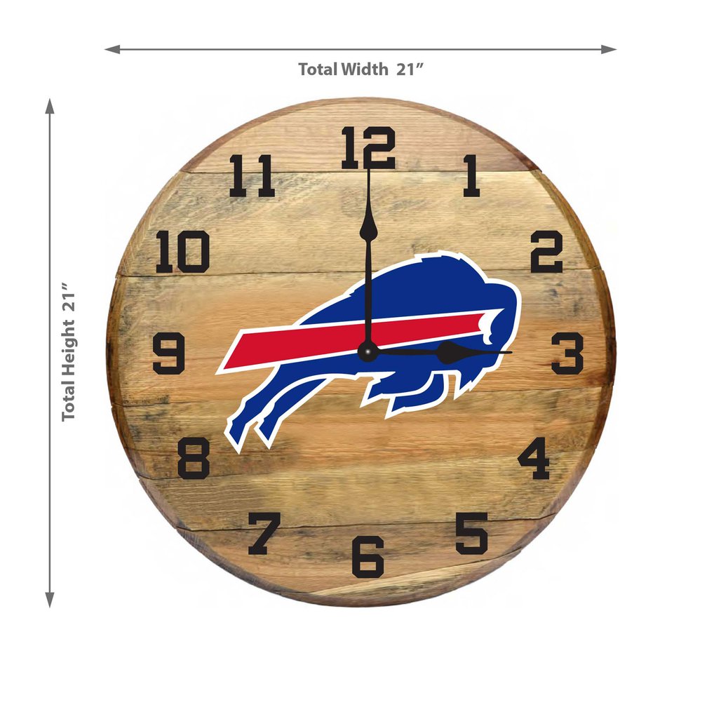 Buffalo Bills Imperial Oak Barrel Clock