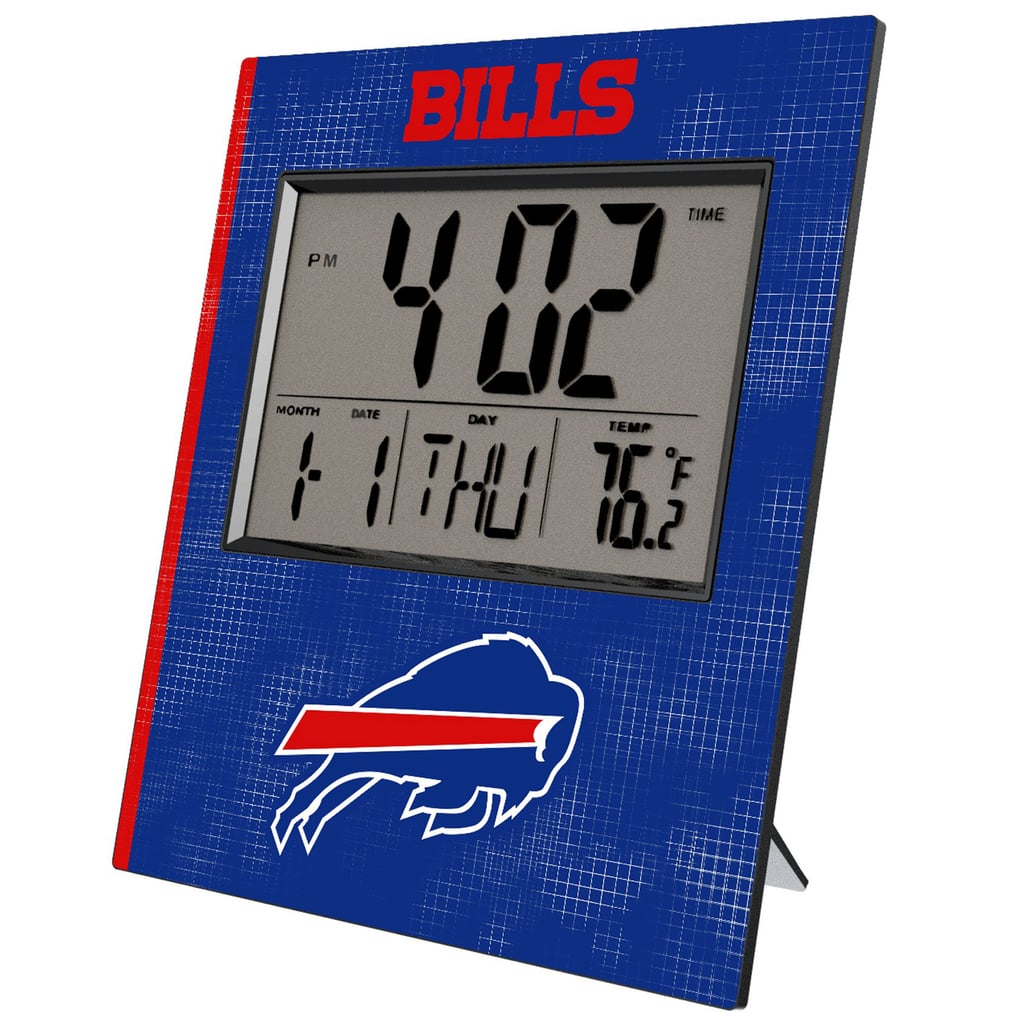 Buffalo Bills Keyscaper Cross Hatch Digital Desk Clock