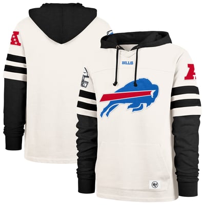 Buffalo Bills '47 Split Zone Cornerback Duo Lacer Hoodie - Cream