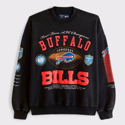 Buffalo Bills Abercrombie & Fitch Fleece Sweatshirt - Black