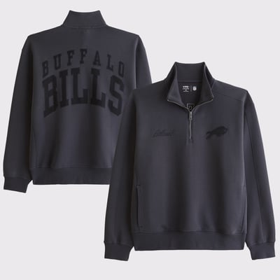 Buffalo Bills Abercrombie & Fitch YPB neoKNIT MAX Half-Zip Top - Black