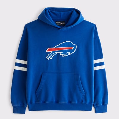 Buffalo Bills Abercrombie & Fitch Popover Hoodie - Blue