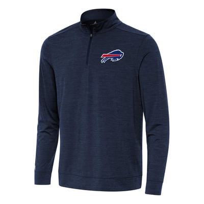 Buffalo Bills Antigua Bright Quarter-Zip Top - Heather Navy