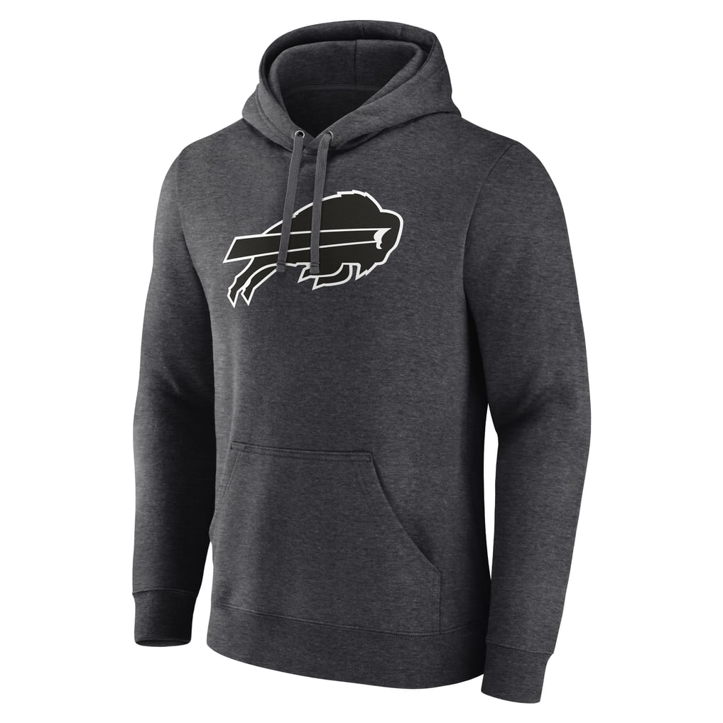 Buffalo Bills Personalized Name & Number Monochrome Pullover Hoodie - Charcoal