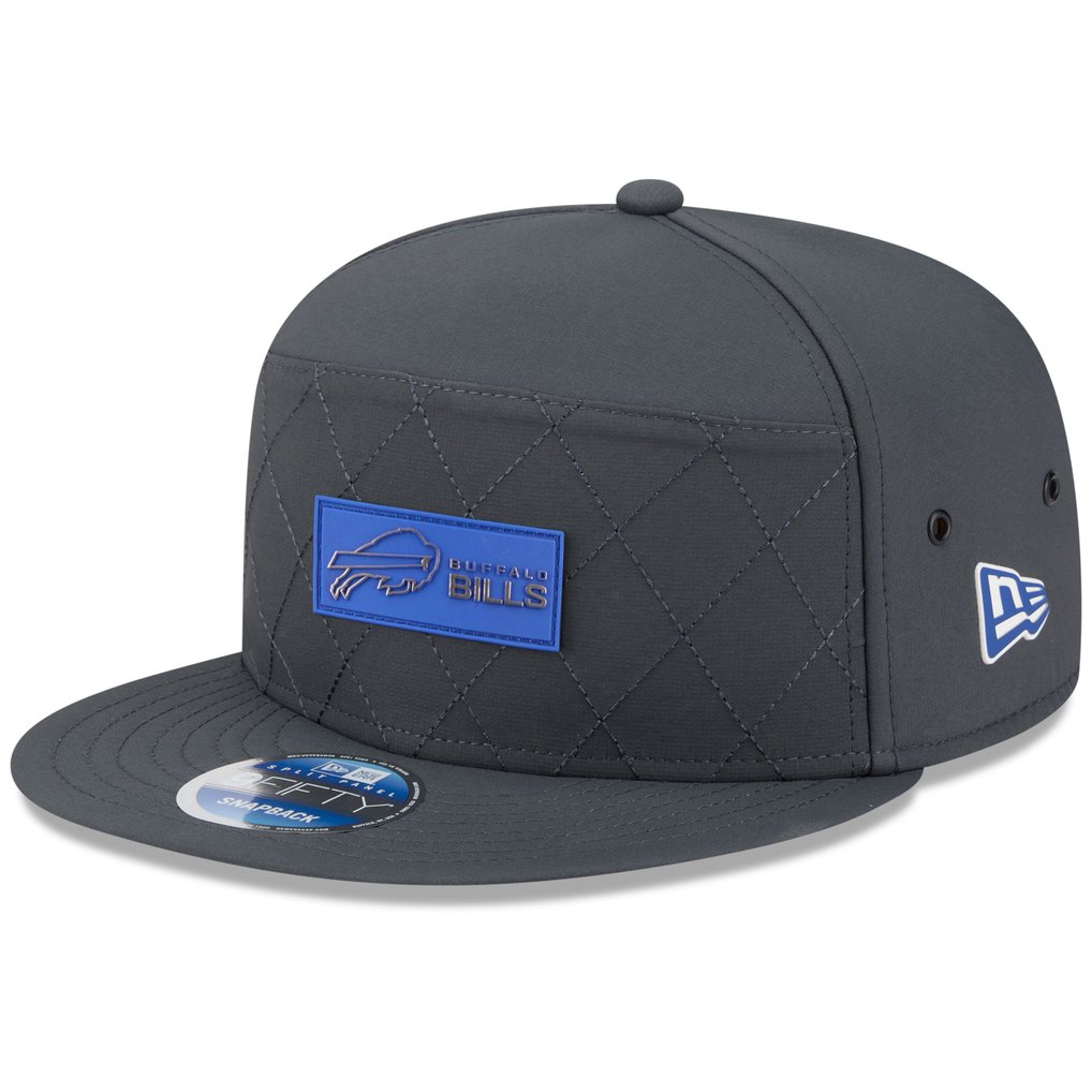 Buffalo Bills New Era 2025 Sideline Cold Weather Split Panel 9FIFTY Snapback Hat - Charcoal