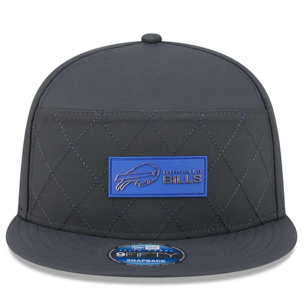 Buffalo Bills New Era 2025 Sideline Cold Weather Split Panel 9FIFTY Snapback Hat - Charcoal