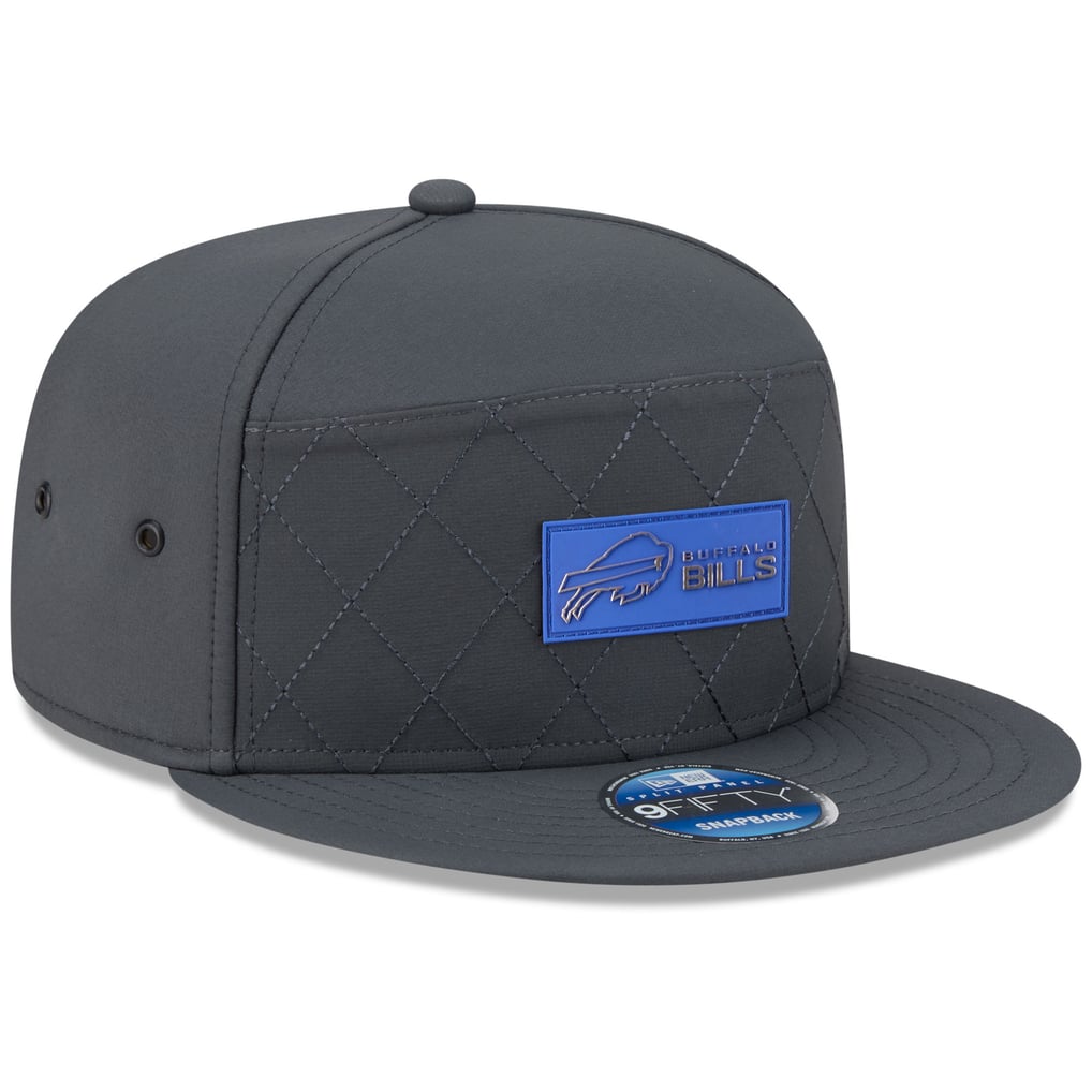 Buffalo Bills New Era 2025 Sideline Cold Weather Split Panel 9FIFTY Snapback Hat - Charcoal