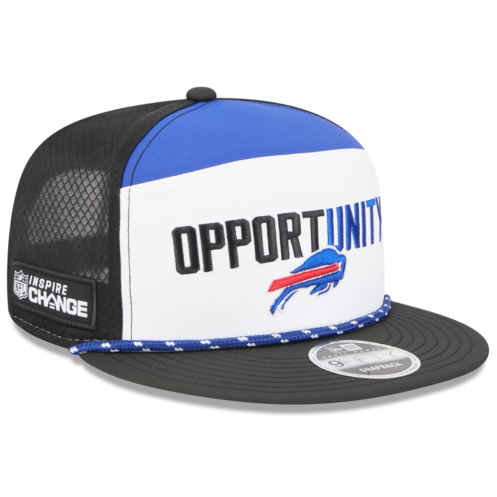Buffalo Bills New Era 2025 Inspire Change Split Panel 9FIFTY Snapback Hat - White/Black