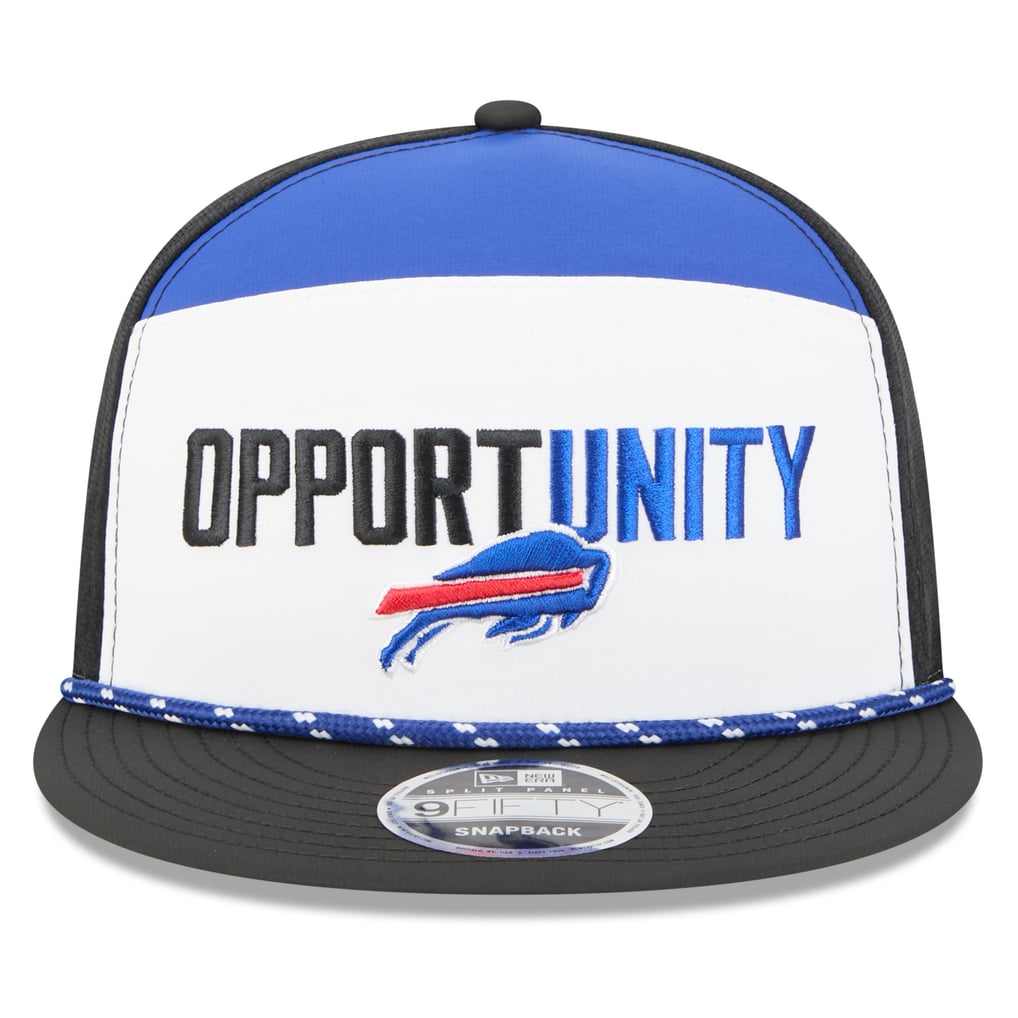 Buffalo Bills New Era 2025 Inspire Change Split Panel 9FIFTY Snapback Hat - White/Black