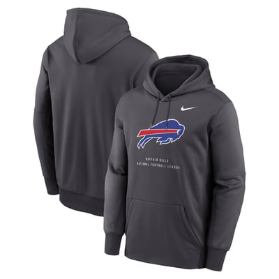 Buffalo Bills Nike Toss Sweep Therma-FIT Hoodie - Charcoal