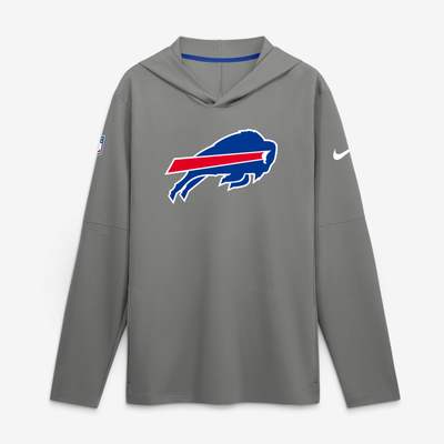 Buffalo Bills Nike Sideline Alternate Lightweight Long Sleeve Hooded Dri-FIT T-Shirt - Gray