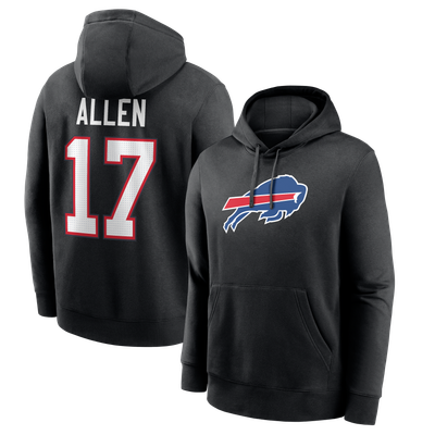 Josh Allen Buffalo Bills Nike Name & Number Fleece Hoodie - Black