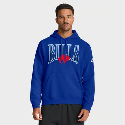Buffalo Bills Nike Full Blitz Club Fleece Pullover Hoodie - Royal