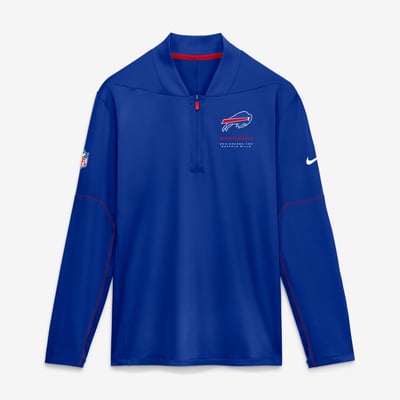 Buffalo Bills Nike Sideline Logo Glory Midweight Dri-FIT Half-Zip Pullover - Royal