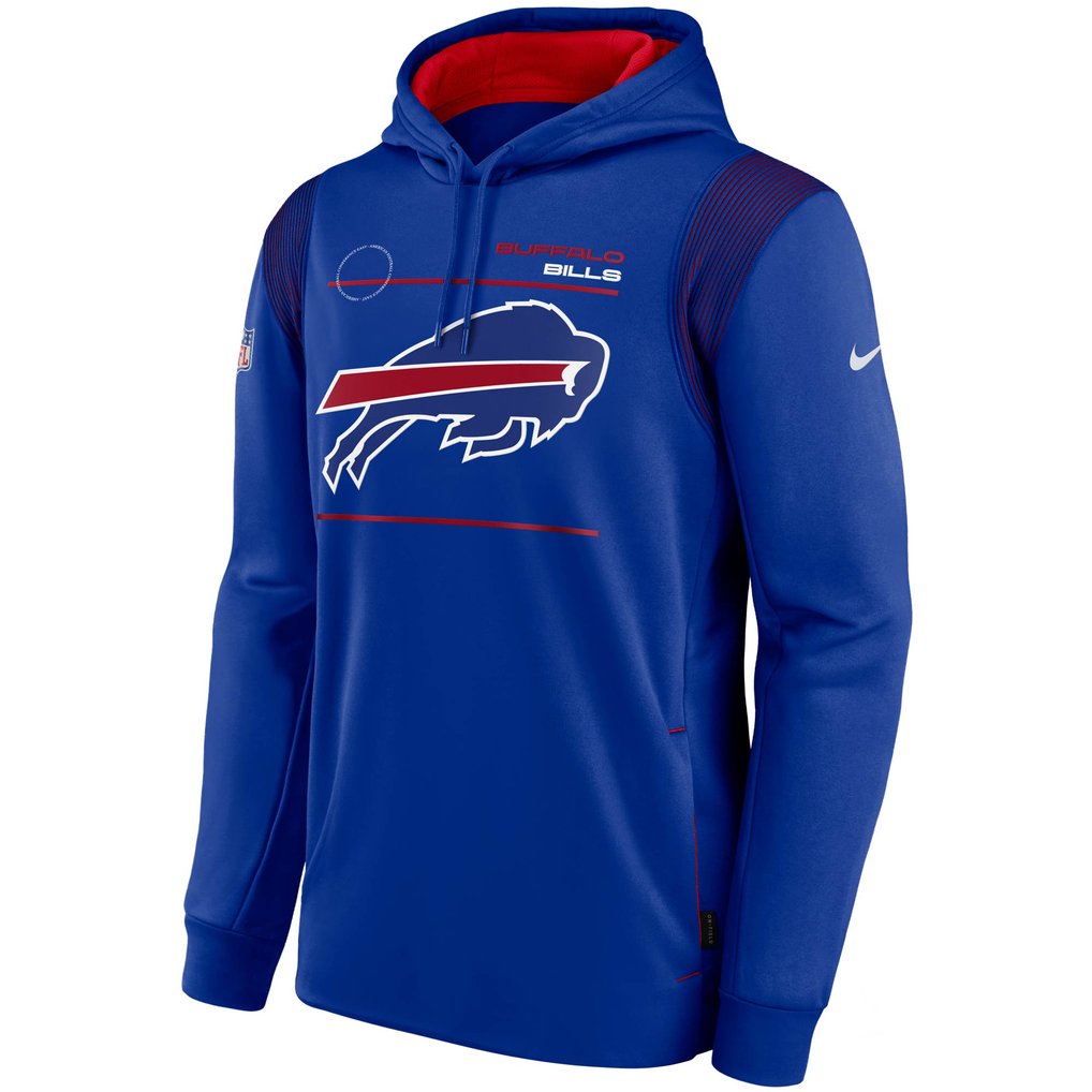 Buffalo Bills Nike Sideline Logo Performance Pullover Hoodie - Royal