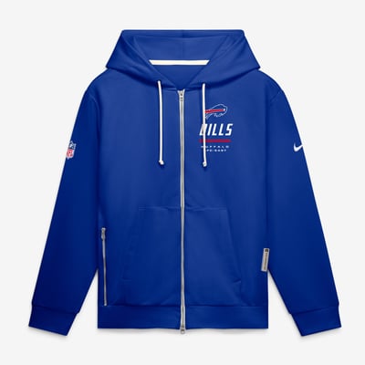 Buffalo Bills Nike Sideline Standard Issue Quarterback Scramble Dri-FIT Full-Zip Hoodie - Royal
