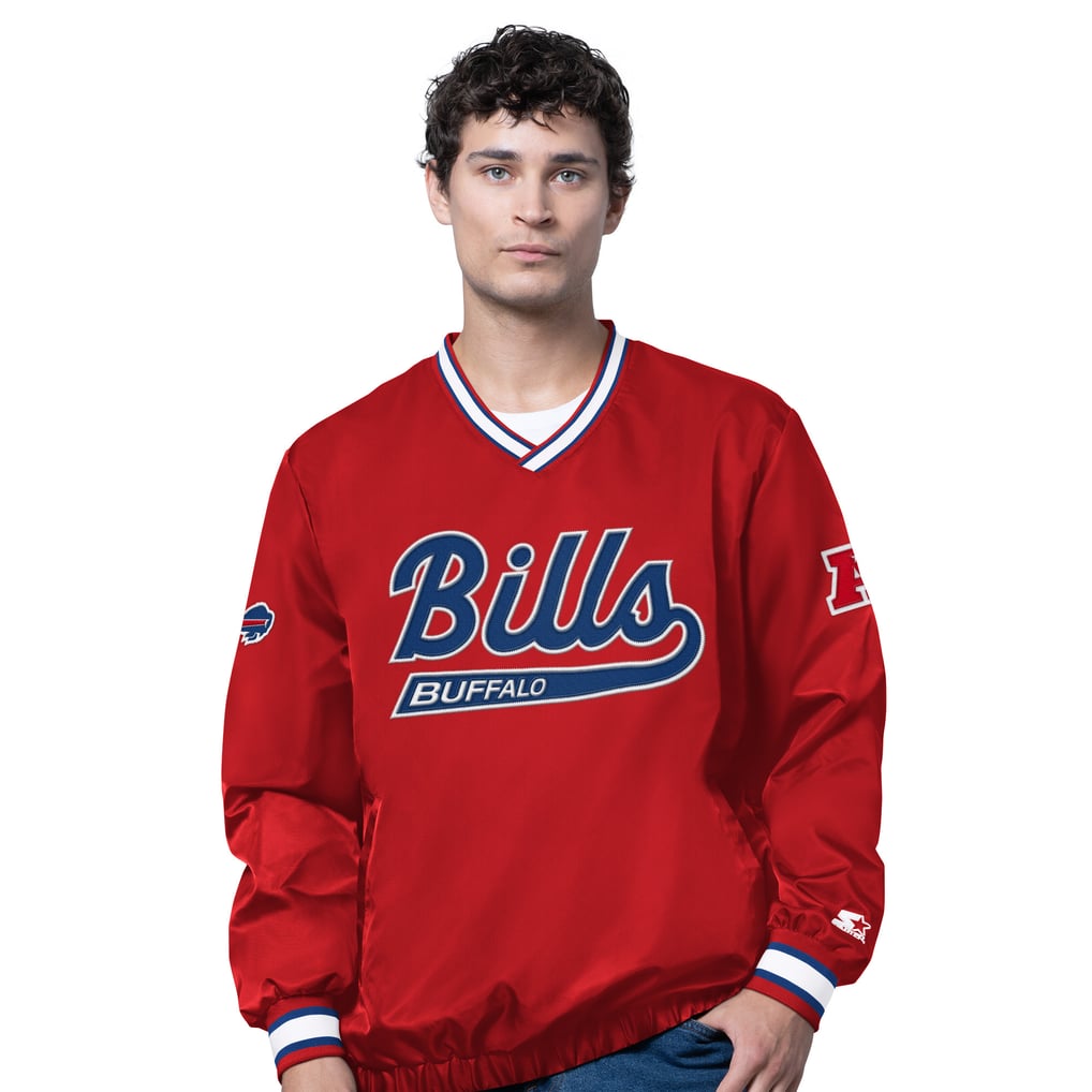 Buffalo Bills OVO x Starter Trainer V-Neck Pullover Jacket - Red