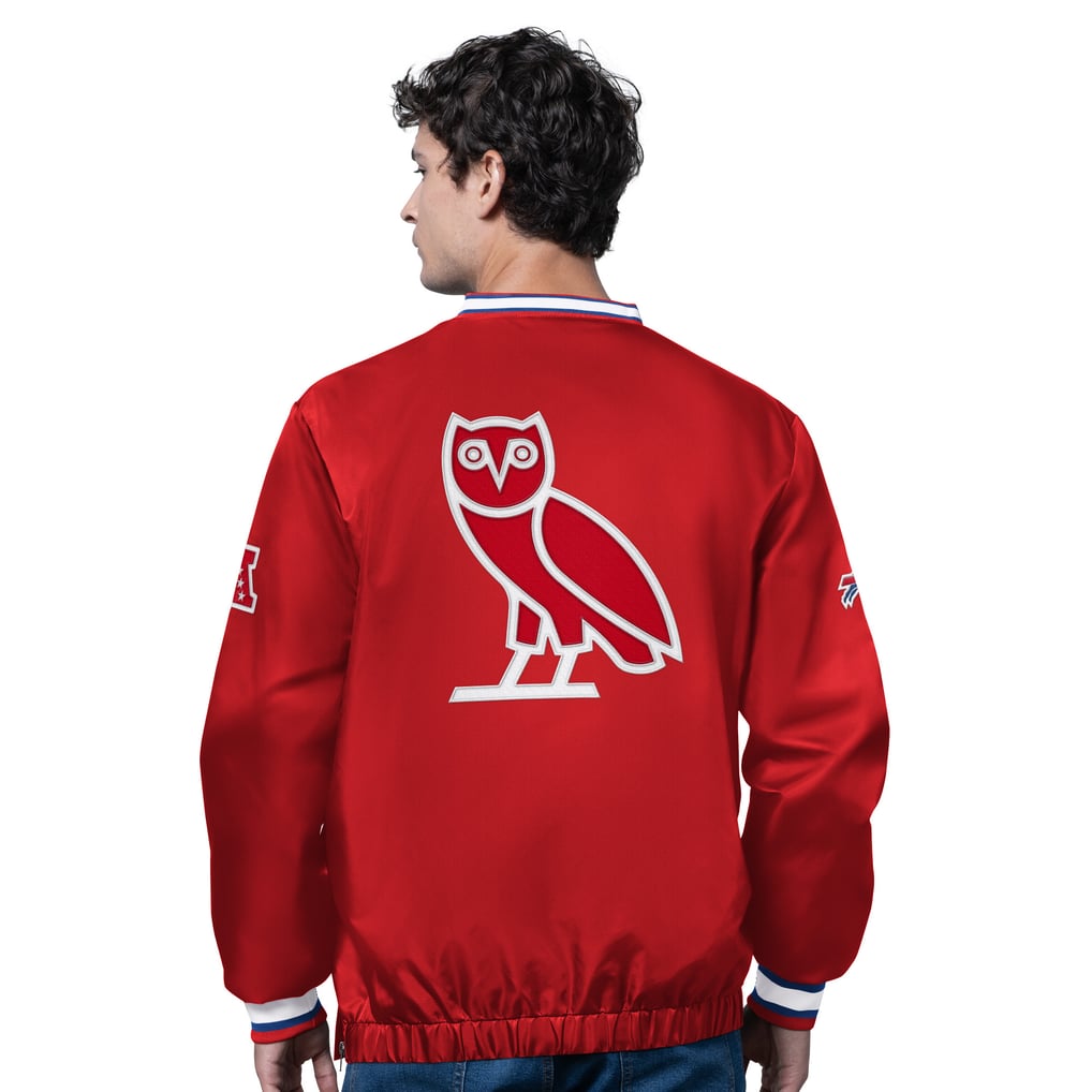 Buffalo Bills OVO x Starter Trainer V-Neck Pullover Jacket - Red