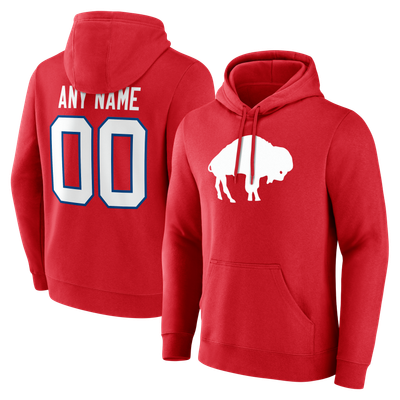 Buffalo Bills  Team Authentic Classic Personalized Name & Number Hoodie - Red