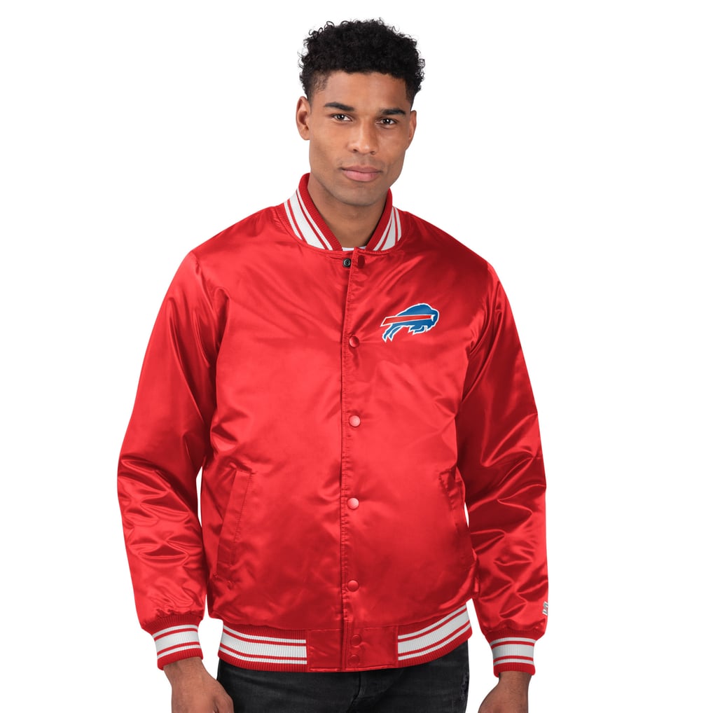 Buffalo Bills Starter Printed Team Logo Satin Varsity Full-Snap Jacket - Red