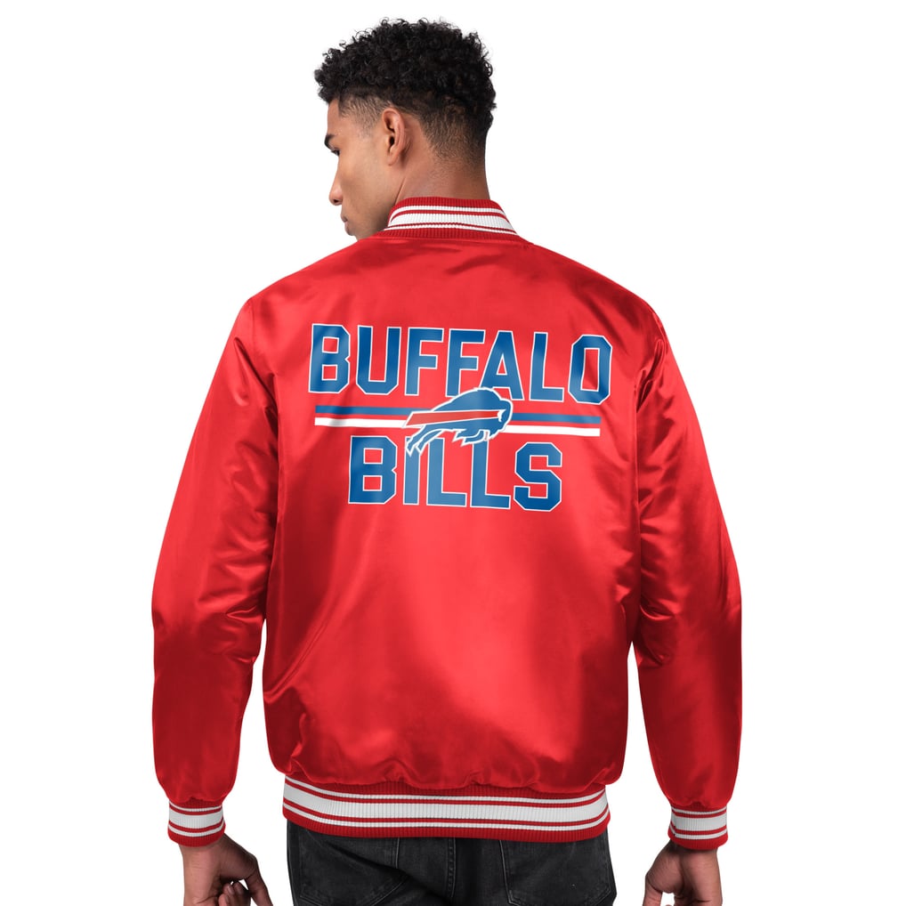 Buffalo Bills Starter Printed Team Logo Satin Varsity Full-Snap Jacket - Red