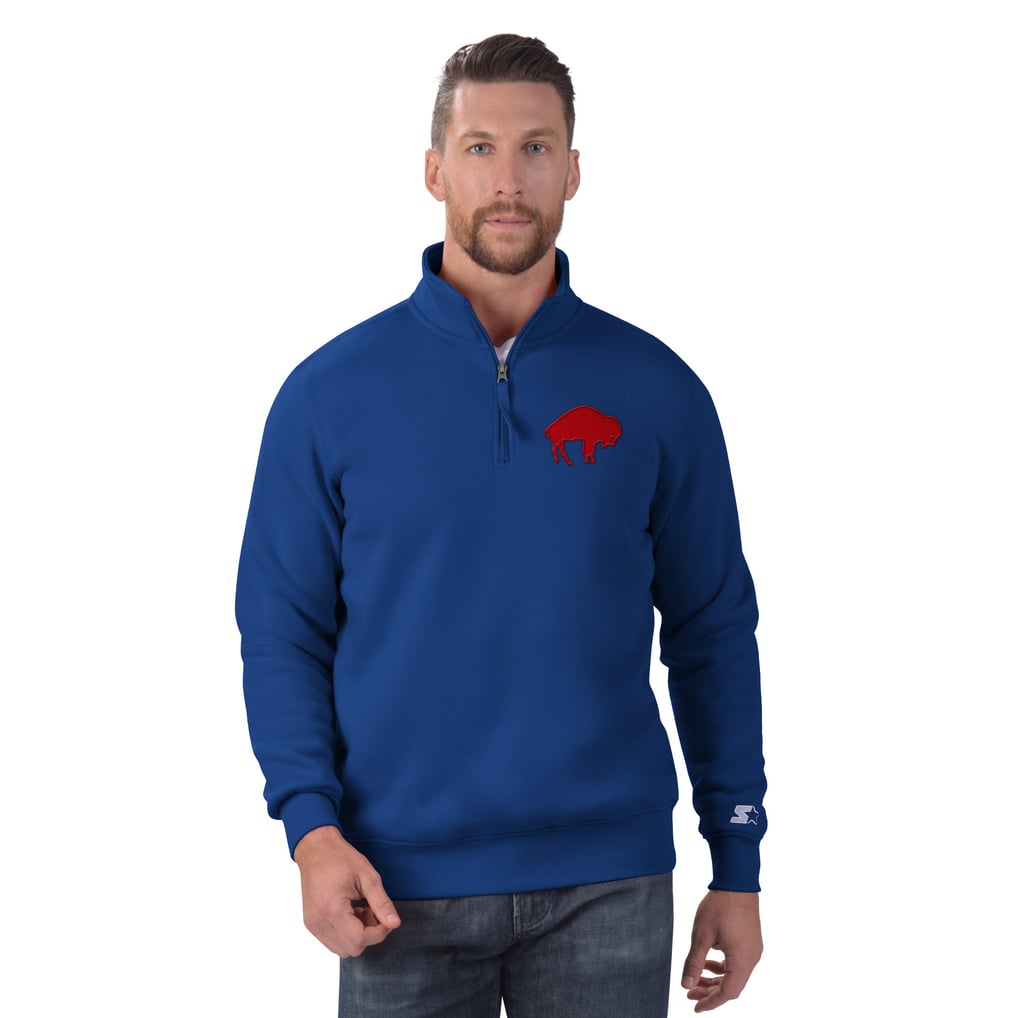 Buffalo Bills Starter Classic Quarter-Zip Pullover Sweatshirt - Royal