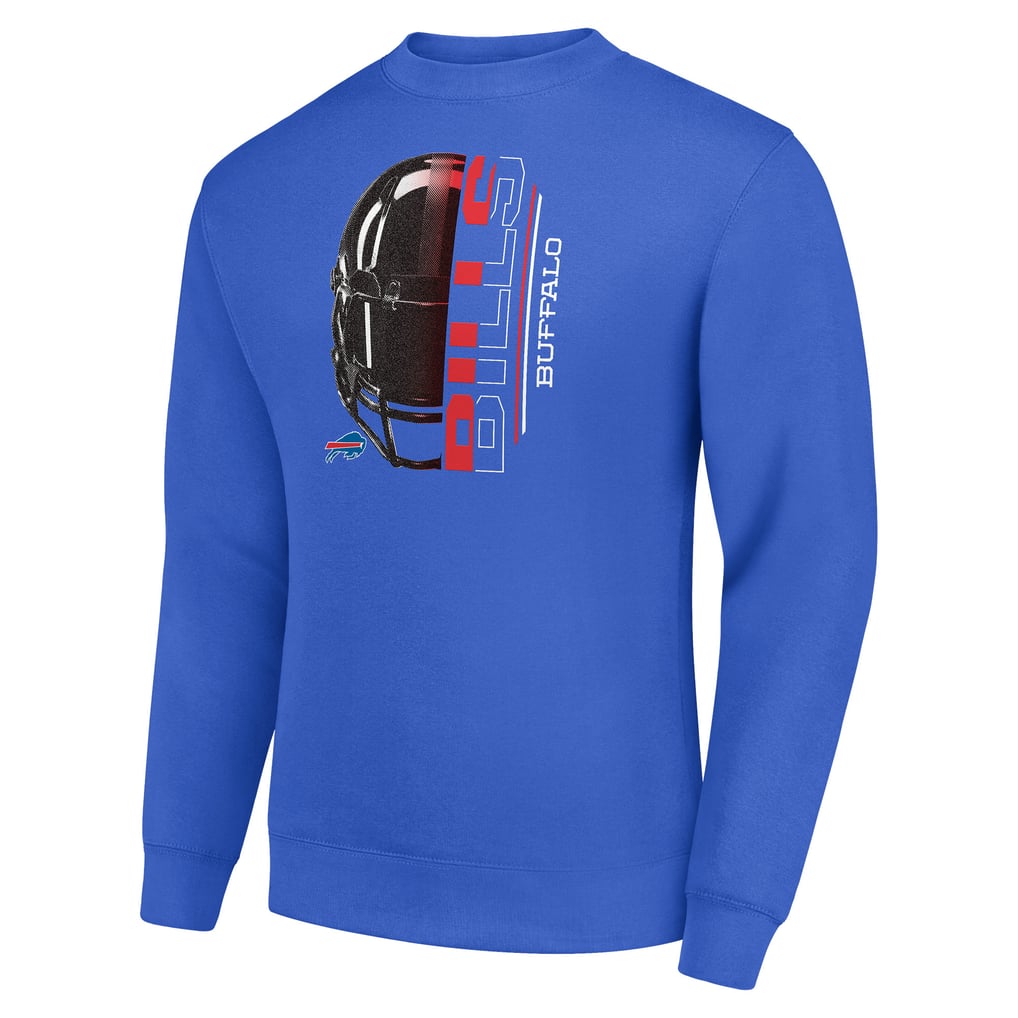 Buffalo Bills Starter Half Helmet Team Graphic Tri-Blend Fleece Pullover Sweatshirt - Royal