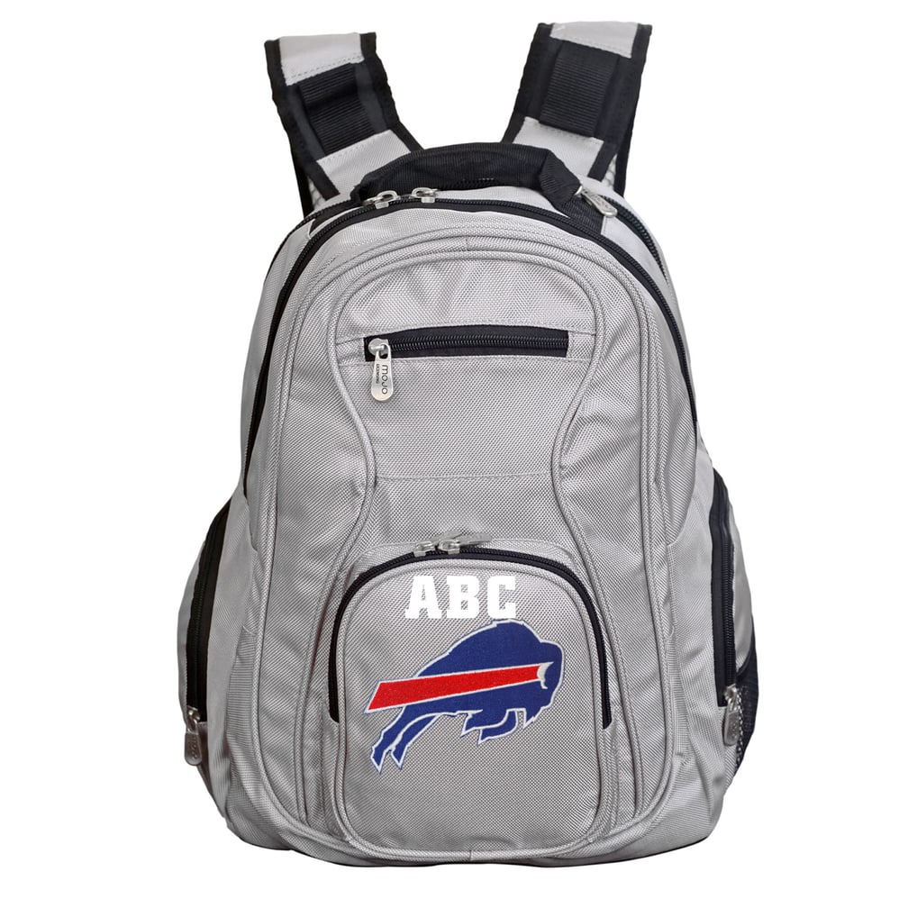 Buffalo Bills MOJO Personalized Premium Laptop Backpack - Gray