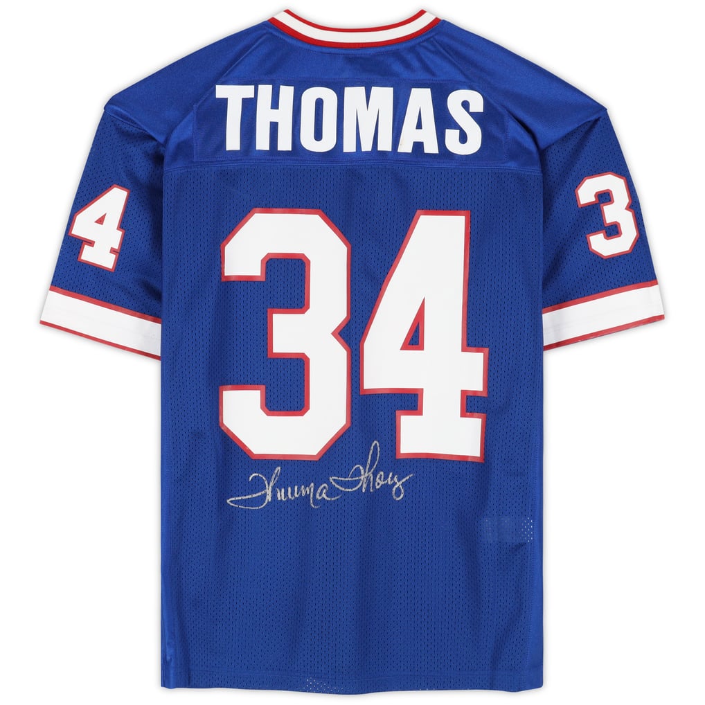 Thurman Thomas Buffalo Bills Autographed Fanatics Authentic Mitchell & Ness Blue Authentic Jersey