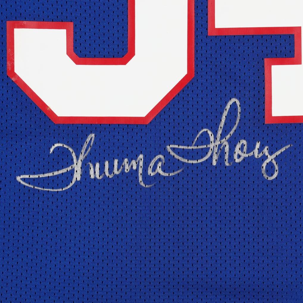 Thurman Thomas Buffalo Bills Autographed Fanatics Authentic Mitchell & Ness Blue Authentic Jersey