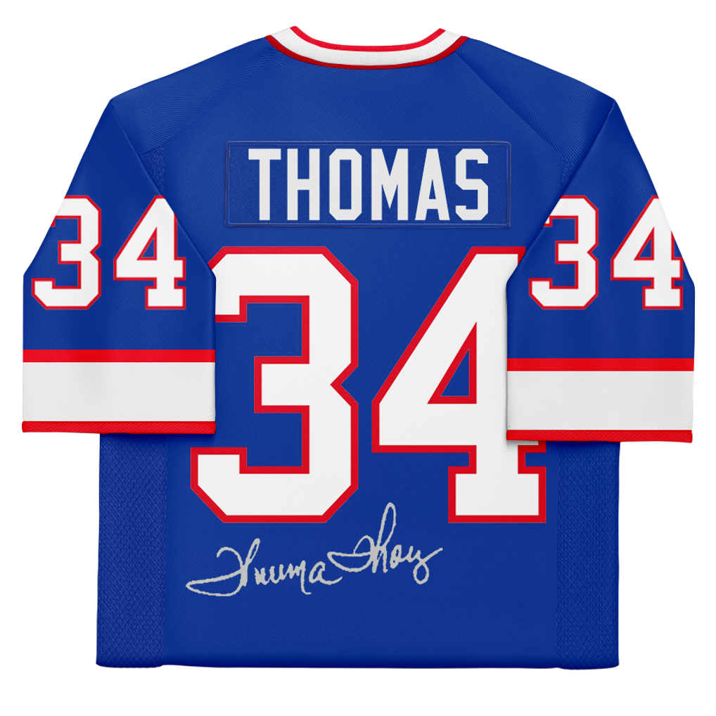 Thurman Thomas Buffalo Bills Autographed Fanatics Authentic Mitchell & Ness Blue Authentic Jersey