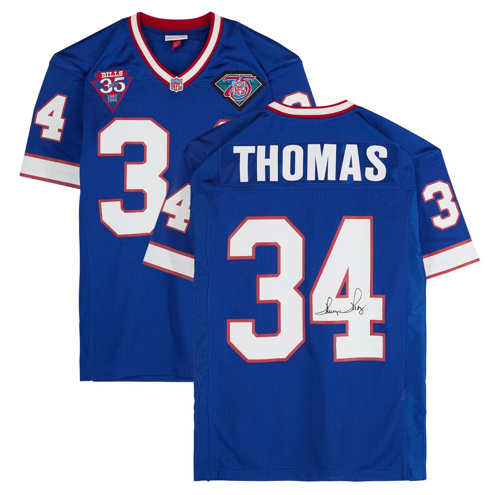Thurman Thomas Buffalo Bills Autographed Fanatics Authentic Royal Mitchell & Ness Authentic Jersey