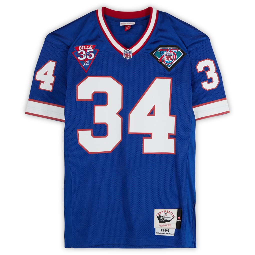 Thurman Thomas Buffalo Bills Autographed Fanatics Authentic Royal Mitchell & Ness Authentic Jersey